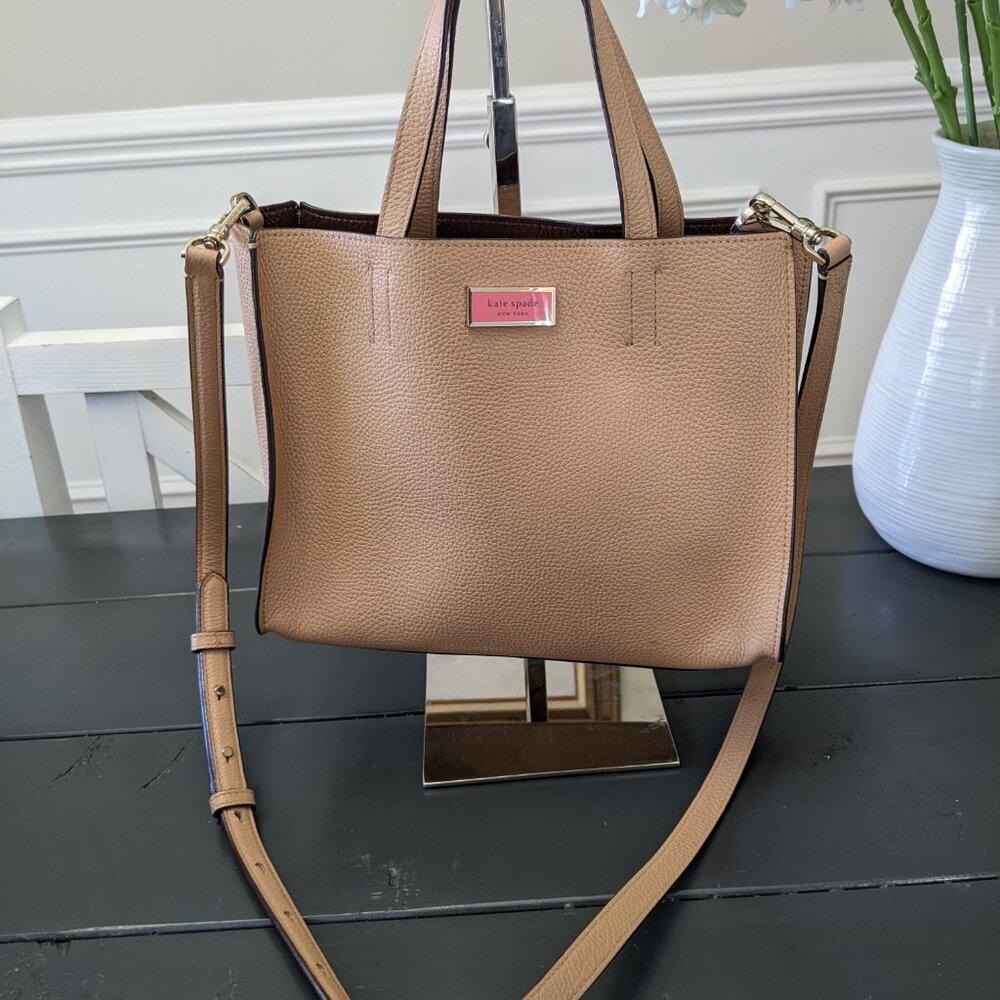 Kate Spade Sam Medium Satchel in Light Fawn